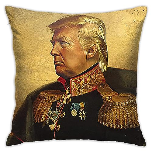 Trump Throw Pillow Case Funny Pillow Cover Home Decor Art Living Room Bedroom College Dorm Cozy Soft Cushion Case 18x18 Inch