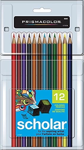 Prismacolor 92804 Scholar Colored Pencils, 12-Count,Assorted