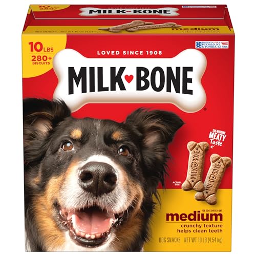 Milk-Bone Original Dog Treats for Medium Dogs, 10 Pound, Crunchy Biscuit Helps Clean Teeth