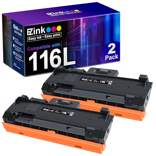 E-Z Ink (TM Compatible Toner Cartridge Replacement for Samsung 116L MLTD116L D116L MLT D116L to use with SL-M2625D SL-M2825DW SL-M2835DW (2 Black)