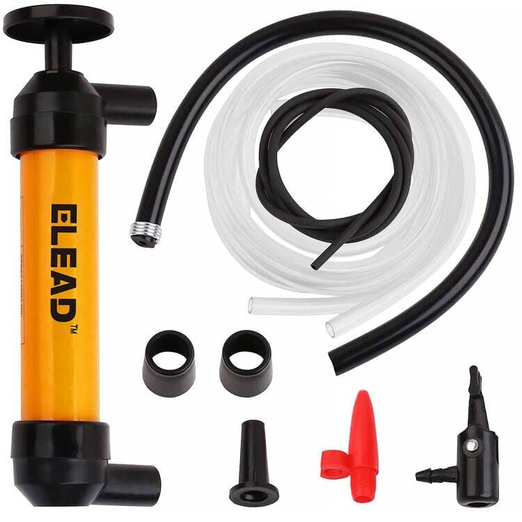 ELEAD Multi-Use Siphon Vacuum Oil Extractor Pump Fluid Extractor Siphon Transfer Pump for Gasoline Liquid Oil Air and Automotive