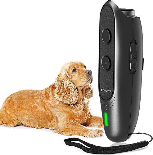 Anti Bark Device for Dog-Variable Frequency Ultrasonic Dog Bark Deterrent Rechargeable 2 in 1 Dog Barking Control Device Handheld Dog Training Tool Barking Behavior Trainer 16.4 Ft Range 100% Safe