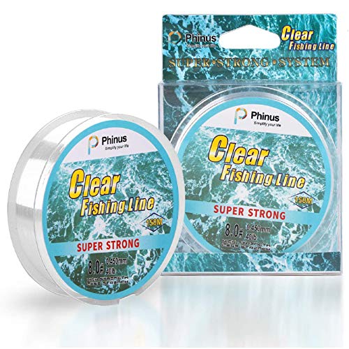 Fishing Wire 492FT/164Yard/150M 8.0#, Clear Fishing Line Jewelry String Invisible Nylon Thread for Hanging Decorations, Beading and Crafts