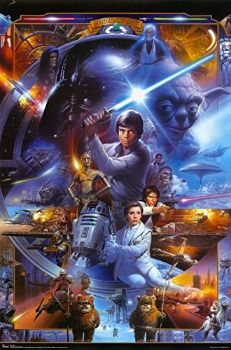 Star Wars Movie (Saga Collage) Poster Print - 22x34