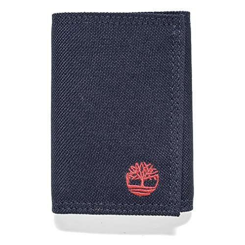 Timberland Men's Trifold Nylon Wallet, Navy, One Size