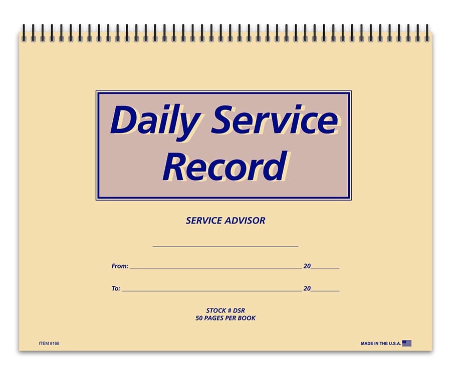 Daily Service Record Book