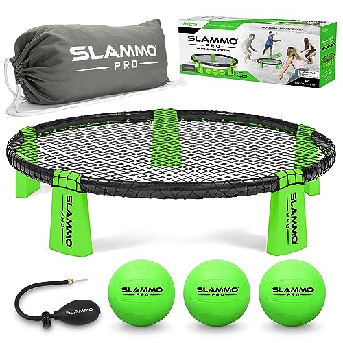 GoSports SLAMMO PRO Game Set - New and Improved PRO Set with 3 PRO Balls, Pump and Carrying Case