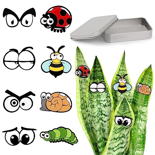 Plant Magnets Eyes for Potted Plants, 8 Pack Cute Plant Safe Magnets Decor, Funny Indoor Outdoor Plants Accessories, Plant Lover Gifts for Women Men