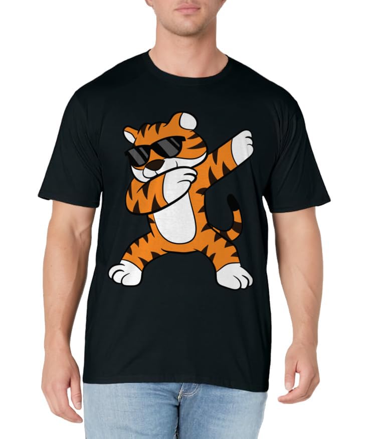 Dabbing Tiger With Sunglasses Cool Dabbing Tiger T-Shirt