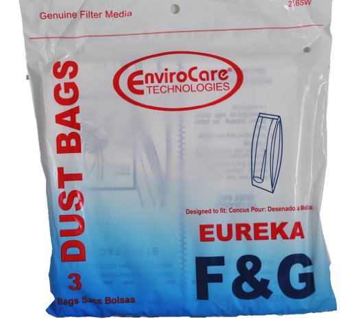 EnviroCare Replacement Premium Vacuum Cleaner bags made to fit Eureka F&G Sanitaire, Kenmore 5062, White Westinghouse, Koblenz, Singer SUB-1, Commercial 3 Pack
