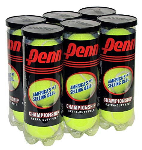 Penn Championship Extra Duty Felt Tennis Balls - 6 Cans, 18 Balls