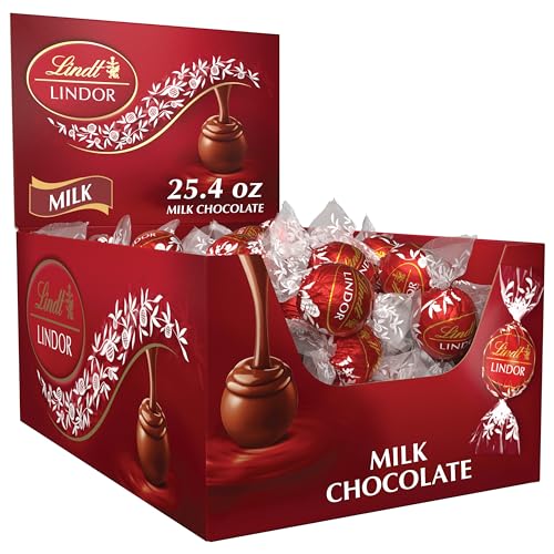 Lindt LINDOR Milk Chocolate Candy Truffles, Mother's Day Chocolate, 25.4 oz., 60 Count