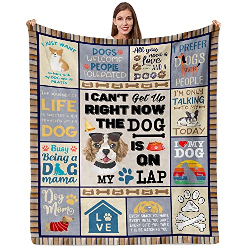 Mothers Day Dog Mom Gifts for Women, Dog Mom Gifts Throw Blanket 50'x60', Dog Lovers Gifts for Women, Gifts for Dog Lovers Women, Gifts for Dog Moms, Gift for Dog Lover, Best Gifts for Dog Owners