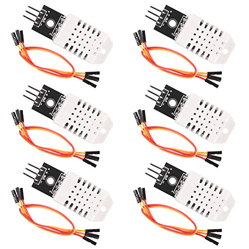 ACEIRMC 6pcs DHT22/AM2302 Digital Temperature and Humidity Sensor Module Temperature Humidity Monitor Sensor Replace SHT11 SHT15 for Arduino Electronic Practice DIY (DHT22)