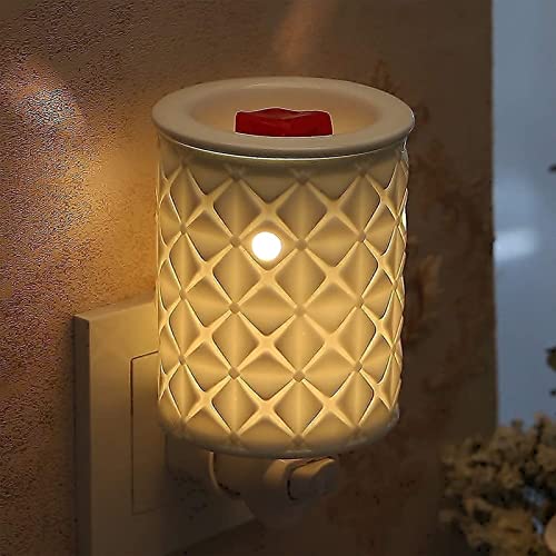 STAR MOON Plug in Fragrance Wax Warmer for Scented Wax, Fragrance Warmer Wax Melter for Home Décor - Ideal Gift for Family and Friends, Removable Dish, with One More Bulb (Four-Leaf Clover)