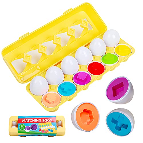 hamerry Easter prefilled Basket Stuffers for Toddler,Montessori Color and Shape Recognition Sorting Matching Puzzle Game for Egg Filled Toy Gift for Boys Girls Children Education Lakeshore Learning