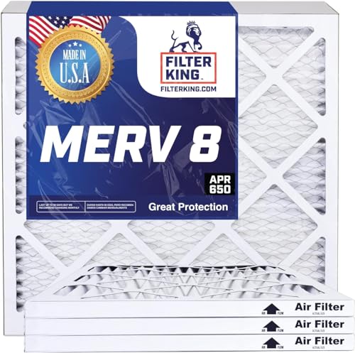 Filter King 9x11x1 Air Filter | 4-PACK | MERV 8 HVAC Pleated A/C Furnace Filters | MADE IN USA | Actual Size: 9 x 11 x .75'