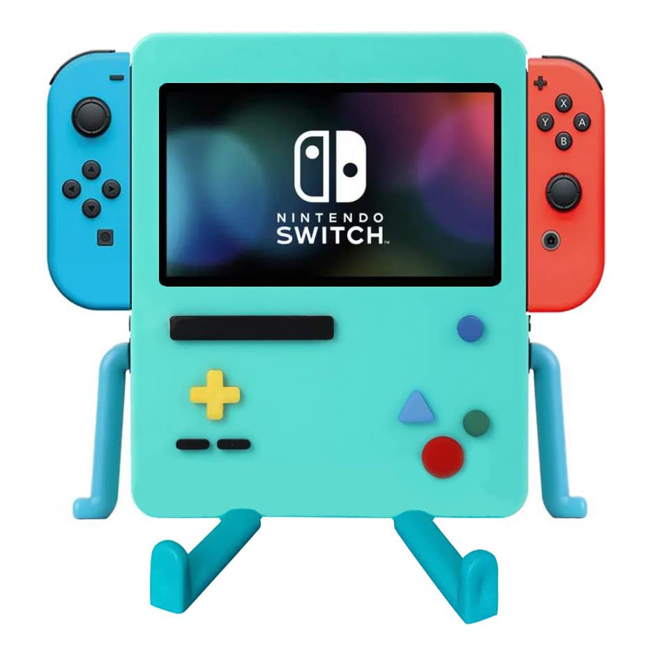 IRISFLY Stand for Nintendo Switch Accessories, USB Portable Dock Playstand for Nintendo Switch OLED Cute Case Decor (Blue)