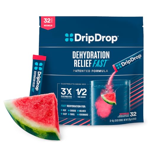 DripDrop Hydration - Electrolyte Powder Packets - Watermelon - 32 Count