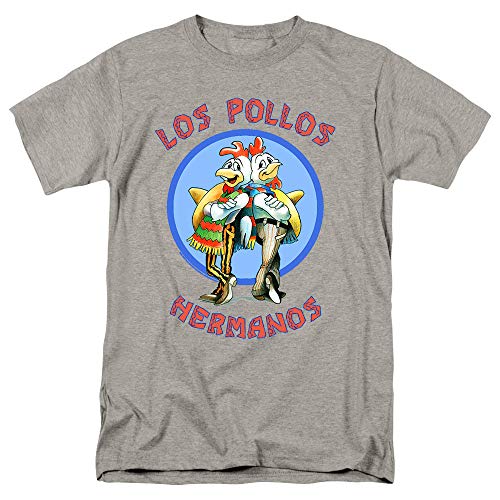 Breaking Bad Los Pollos T Shirt & Stickers (X-Large) Gray