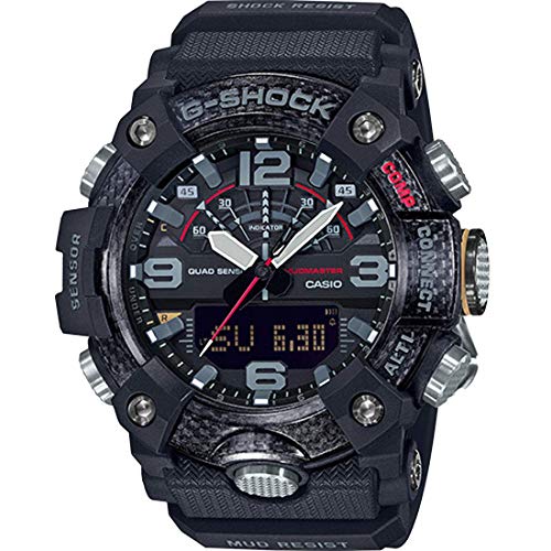 Casio Men's G-Shock Master of G Mudmaster Carbon Core Guard Quad Sensor Connected Grey Resin Watch GGB100-1A