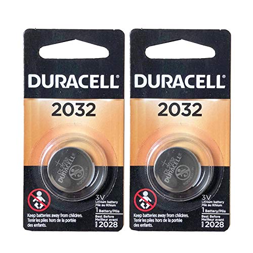 2X Duracell DL2032 3V Lithium Coin Cell Battery CR2332, BR2332, DL2032, SB-T15, 2032, EA2032C, ECR2032, L14, L2032, LF1/2V, BR2032