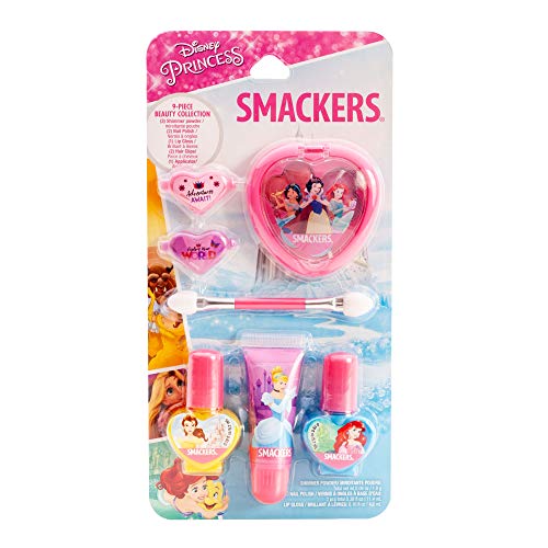 Lip Smacker Disney Color Collection, Princess Makeup Set, Lip Gloss, Shimmer Powder, Nail Polish