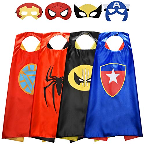Roko Toys for 3-10 Year Old Boys, Superhero Capes for Kids 3-10 Year Old Boy Gifts Boys Cartoon Dress up Costumes Party Supplies Present Chistmas Stocking Stuffers Easter Basket Stuffers