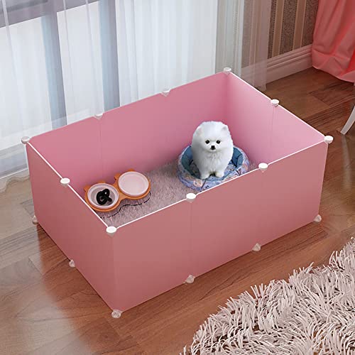 JW-YZJW Pet Playpen DIY Small Animals Cage for Indoor Outdoor Use Portable Plastic Exercise Fence for Small Animals Kitten, Guinea Pigs, Bunny, Hamster, Rabbit,10 Pieces