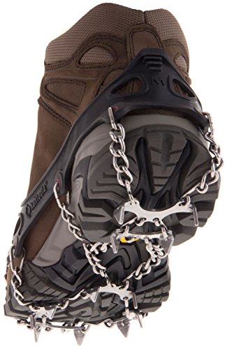 Kahtoola MICROspikes Footwear Traction for Winter Trail Hiking & Ice Mountaineering - Black - Large
