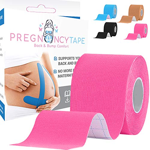 Back & Bump Comfort Pregnancy Tape - Maternity Belly Support Tape | #1 Pregnancy Gifts For Women, Pregnancy Belt - Gift for Expecting Mom (Pink)