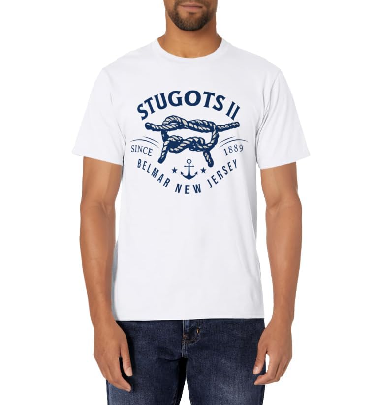 Stugots Belmar NJ Rope Retro Sarcastic Funny Boating Shirt T-Shirt