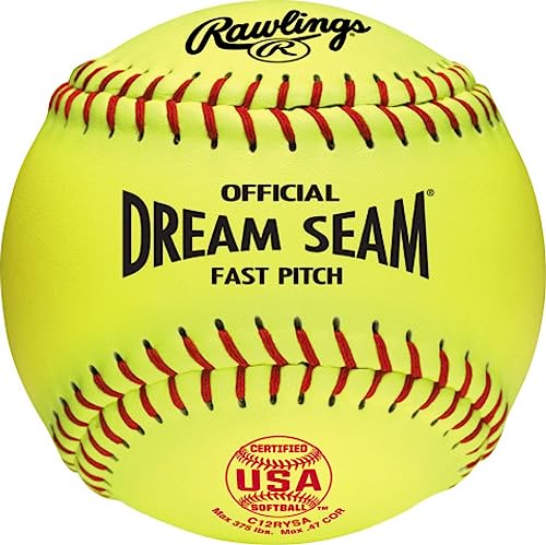 Rawlings | Official DREAM SEAM Fastpitch Softballs | 12' ASA NFHS | C12RYSA | 12 Count