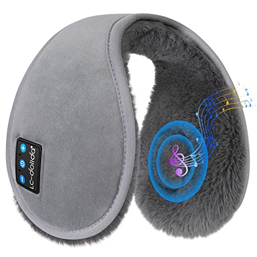 LC-dolida Earmuff Headphones Bluetooth Winter Ear Muffs Ear Warmer Headband for Men/Women/Kids Outdoor Biking Skating Hiking