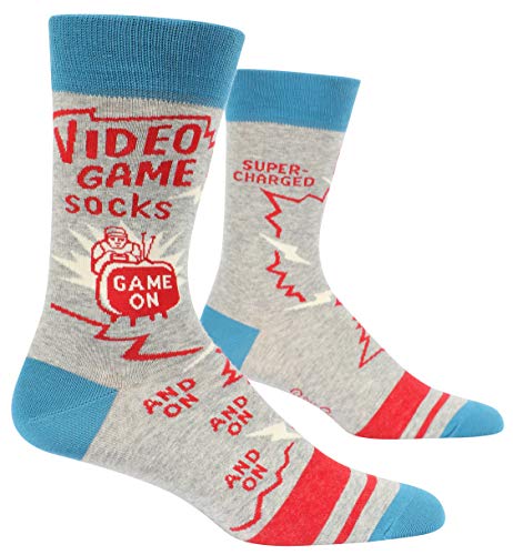 Blue Q Men's Funny Crew Socks - Nature, Sports, Hobby, Gaming (fit shoe size 7-12)
