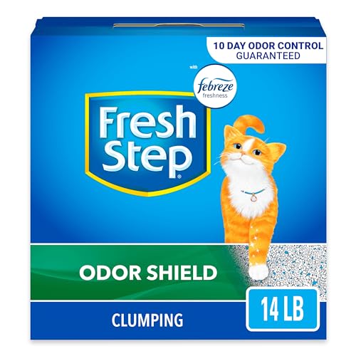 Fresh Step Clumping Cat Litter, Odor Shield With Febreze, 14 lbs