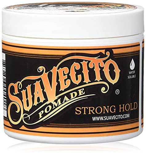 Suavecito Pomade Firme (Strong) Hold 4 Oz, 1 Pack - Strong Hold Hair Pomade For Men - Medium Shine Water Based Flake Free Hair Gel - Easy To Wash Out - All Day Hold For All Hair Styles