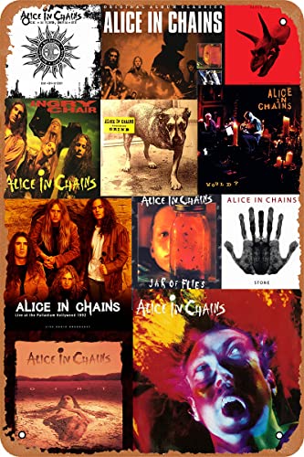 Alice in Chains Band Poster Vintage Tin Sign Metal Sign 8x12 Inch