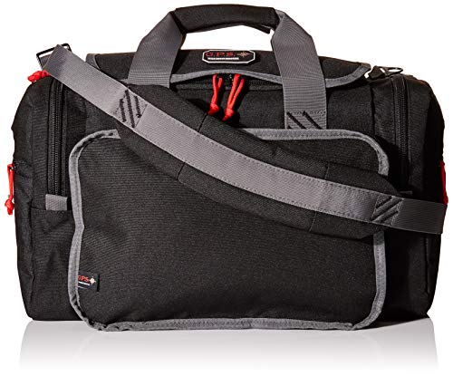 G.P.S. Large Range Bag with Lift Ports & 4 Ammo Dump Cups | Black | Durable Secure Guns, Ammo & Shooting Accessories Storage