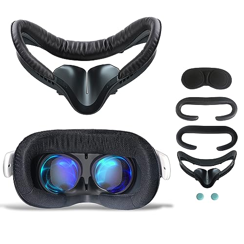 VR Face Pad for Oculus Quest 2, Fitness Facial Interface Bracket, 2pcs PU Leather Foam Cushion, Anti-fogging Sweatproof Cover 2 Accessories Replacement