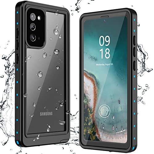 ANTSHARE for Samsung Galaxy Note 20 Case Waterproof, Built in Screen Protector 360° Full Body Heavy Duty Protective Shockproof IP68 Underwater Case for Samsung Galaxy Note 20 6.7inch(Blue)