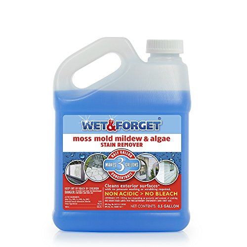 Wet & Forget Moss, Mold, Mildew, & Algae Stain Remover Multi-Surface Outdoor Cleaner Concentrate, Original, 64 Fluid Ounces