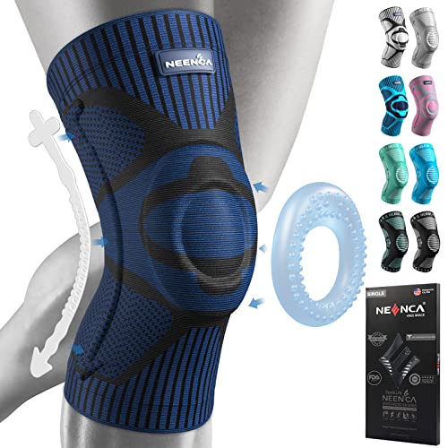 NEENCA Knee Brace for Knee Pain Relief, Medical Knee Support with Patella Pad & Side Stabilizers, Compression Knee Sleeve for Meniscus Tear, ACL, Arthritis, Joint Pain, Runner, Sport- FSA/HSA APPROVED