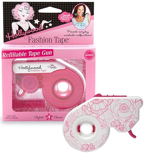 Hollywood Fashion Secrets Tape Gun, Floral Pattern, Hypoallergenic, 60' Tape