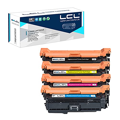 LCL Remanufactured Toner Cartridge Replacement for HP 647A 648A CE260A CE261A CE262A CE263A CP4000 CP4500 CP4025 CP4025dn CP4025n CP4525 CP4525dn (4-Pack Black Cyan Magenta Yellow)