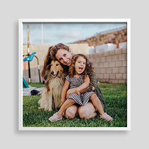 Woodrose Framed Photo Prints, Custom Wall Art with Your Family Photos for Living Room, Bedroom- 12'x12'