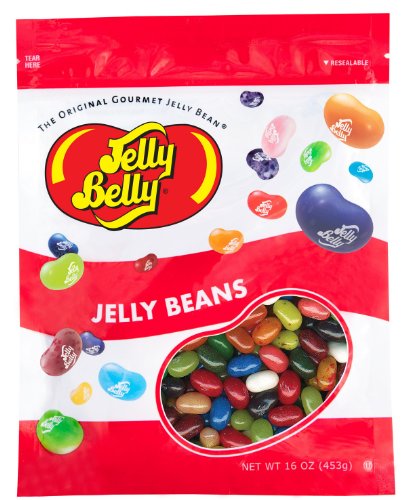 Jelly Belly Fruit Bowl 16 Flavors Jelly Beans - 1 Pound (16 Ounces) Resealable Bag - Genuine, Official, Straight from the Source