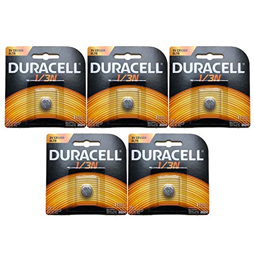 DURACELL 5X Photo DL CR1/3N 2L76 3V Lithium Battery Replaces DL-1/3N, 3N, Ray-O-Vac 867, 2L76, Energizer 2L76BP, 2L76-BP, CR1108, IEC CR11108, CR1-3N, DL1-3N, Comp 15, DL1/3N, NL1/3N