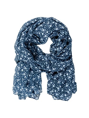 Insect Shield Wildflower Versatile Scarf Wrap for Insect & Bug Protection, Navy, One Size