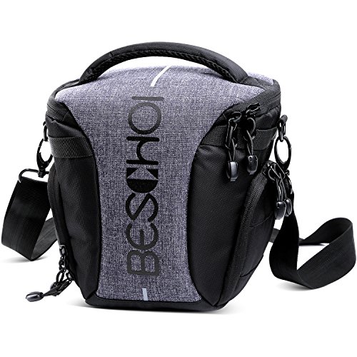 Beschoi Camera Backpack, Waterproof Camera Bag with Tripod Strap and Rain Cover Large Capacity Rucksack for Digital SLR Camera, Speedlite Flash, Camera Tripod, Laptops, Lens and Accessories